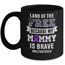 military child month purple up free brave mom pride mug