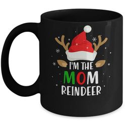i'm the mom reindeer matching family christmas mug