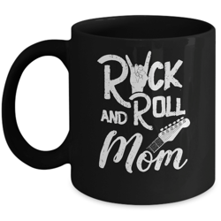 rock and roll mom retro guitar rocker music gift mug