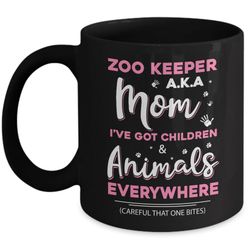 zoo keeper aka mom i've got children and animals everywhere mug