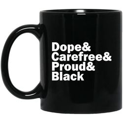 dope carefree proud black african american mug afro women men design