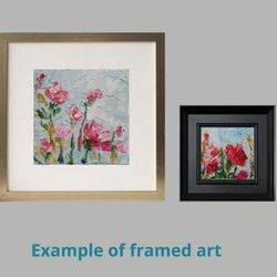 Set of 2 Oil Paintings Roses Floral Wall Art Original Palette Knife Painting Impasto Floral Impressionism