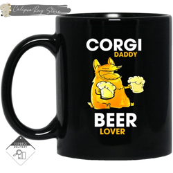 corgi daddy beer lover mugs,custom coffee mugs, personalised gifts
