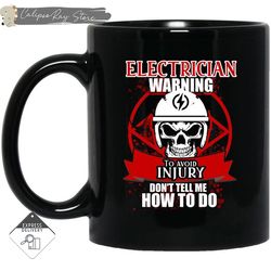 electrician warning to avoid injury mugs,custom coffee mugs, personalised gifts
