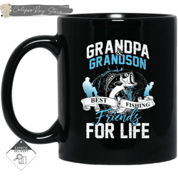 grandpa & grandson best fishing friends mugs,custom coffee mugs, personalised gifts