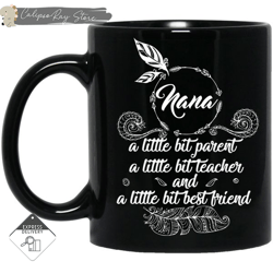 nana a little bit best friend mugs,custom coffee mugs, personalised gifts