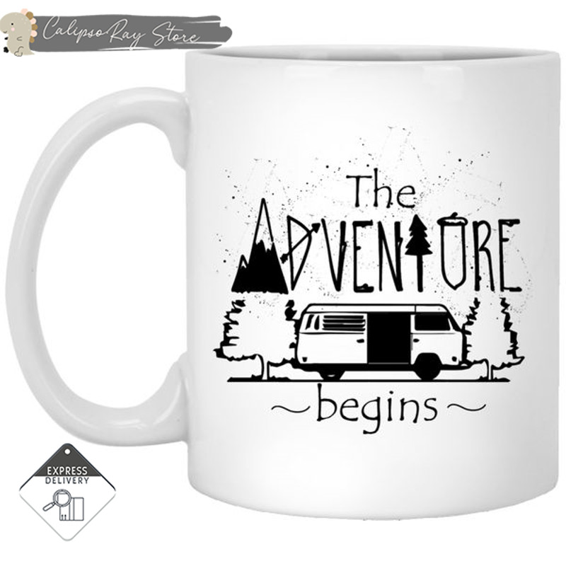 The Adventure Begins Camping Mugs.jpg