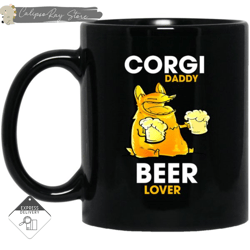 corgi daddy beer lover mugs, custom coffee mugs, personalised gifts