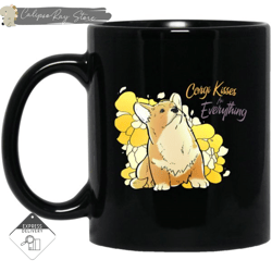 corgi kisses fix everything mugs, custom coffee mugs, personalised gifts