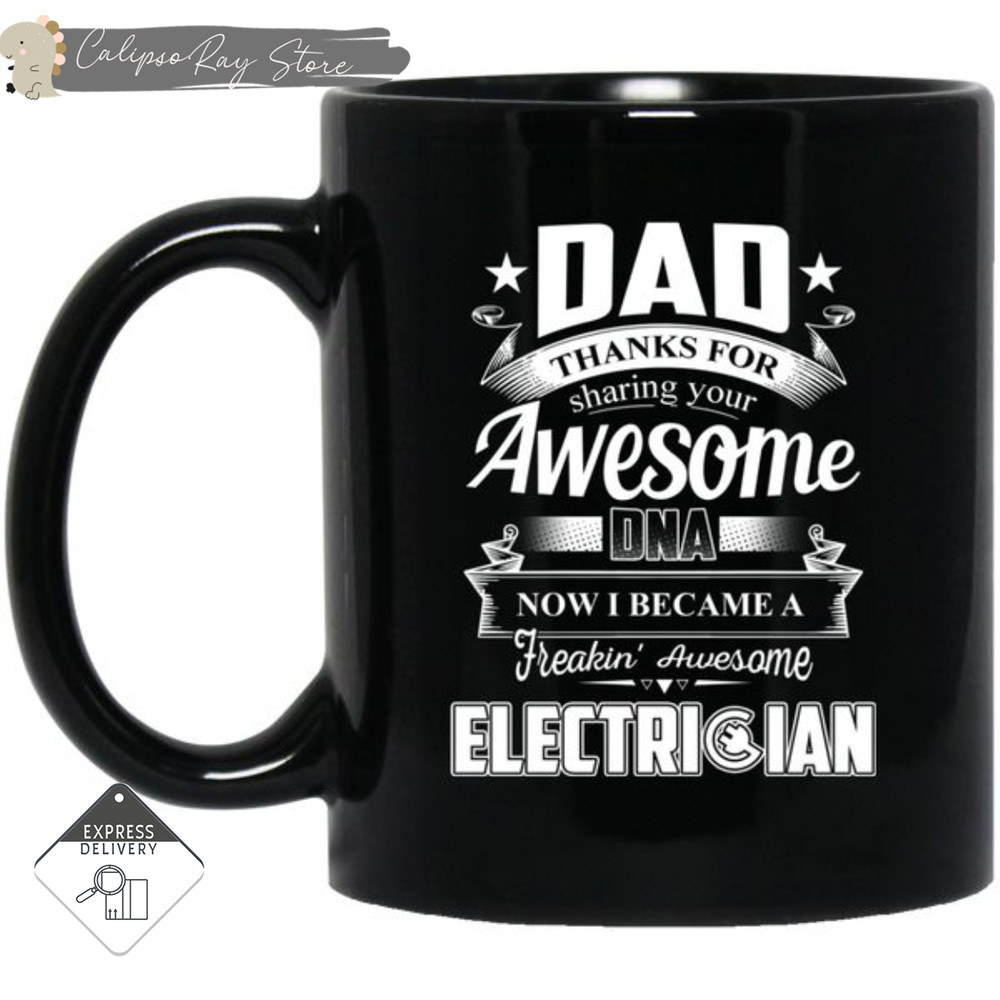 Dad Thanks For Sharing Your DNA Electrician Mugs.jpg