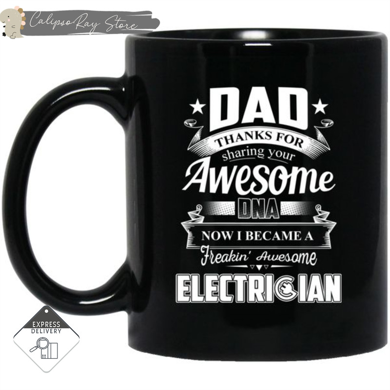 Dad Thanks For Sharing Your DNA Electrician Mugs.jpg
