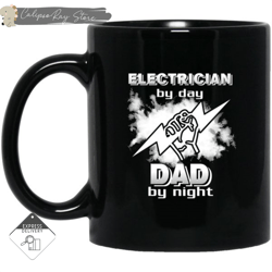electrician by day dad by night mugs, custom coffee mugs, personalised gifts