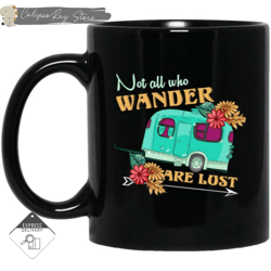 not all who wander is lost camping mugs, custom coffee mugs, personalised gifts