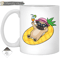 Pineapple Pool Float Beach Pattern Pug Mugs.jpg