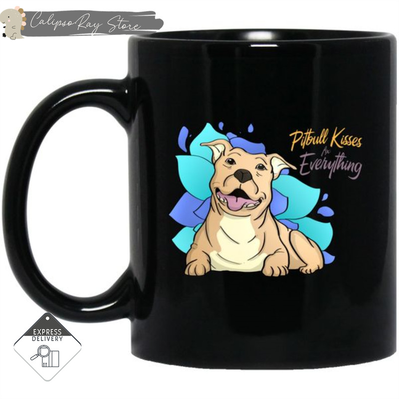 Pitbull Kisses Fix Everything Mugs.jpg