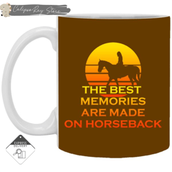the best memories are made on horseback mugs, custom coffee mugs, personalised gifts