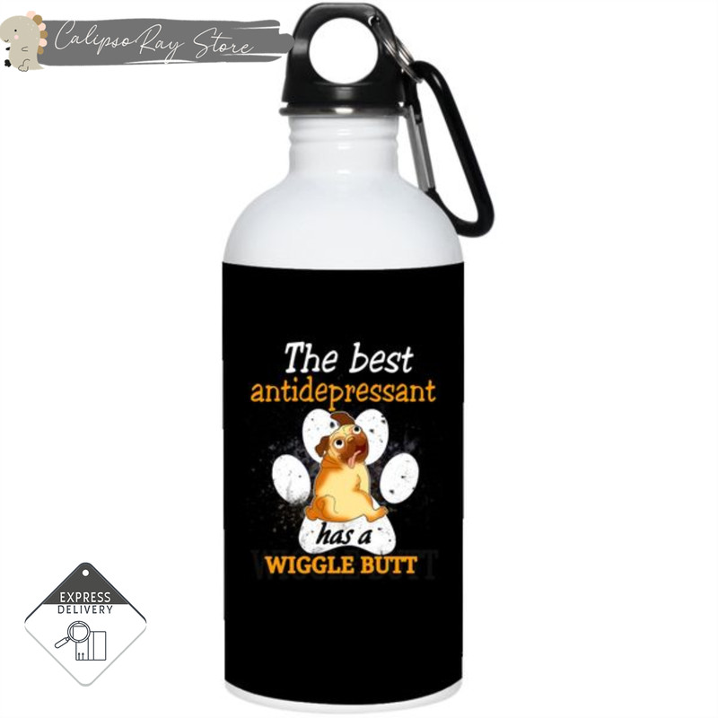 Pug - The Best Antidepressant Has A Wiggle Butt Mugs.jpg