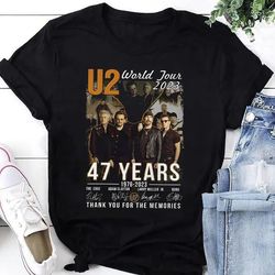 47 years u2 band signature shirt u2 band shirt achtung baby