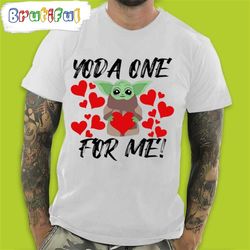 baby yoda one for me baby yoda valentines day t-shirt