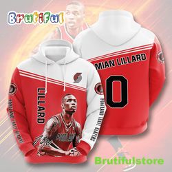 damian lillard portland trail blazers all over print hoodie