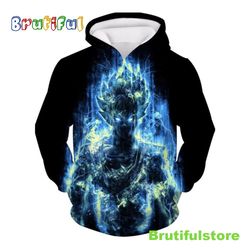 dragon ball z super saiyan goku blue flash all over print shirt