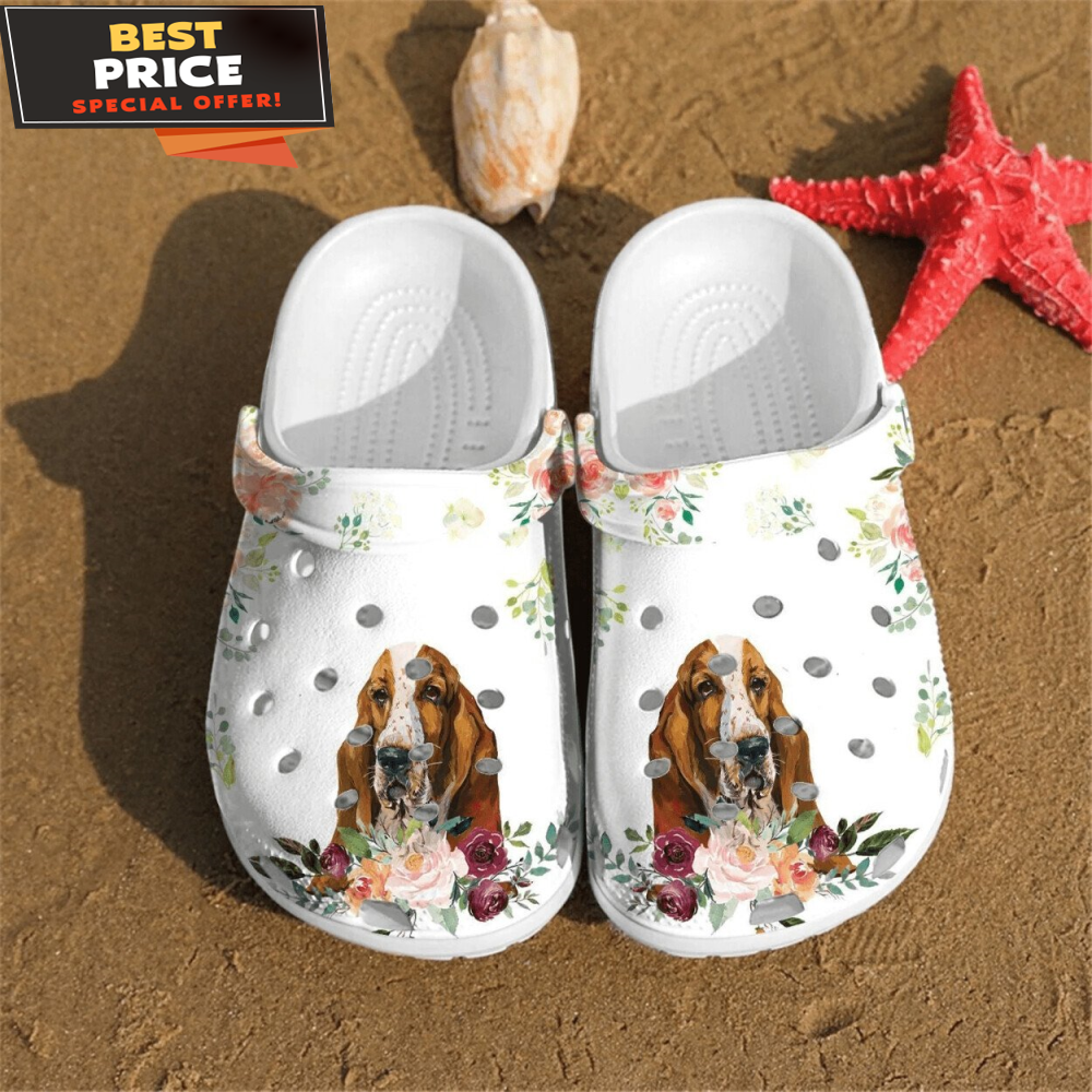 Basset Hound Comfortable Crocs Clogs Unique Footwear Design - 365crocs.jpg