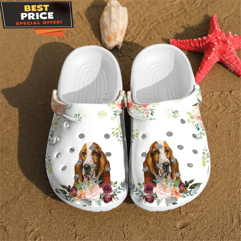 Basset Hound Comfortable Crocs Clogs Unique Footwear Design - 365crocs.jpg