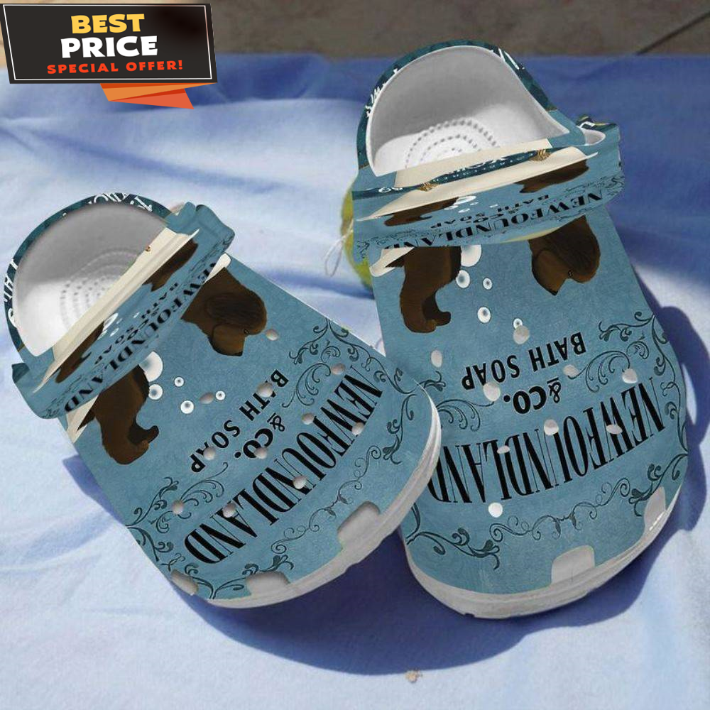 Bath Soap Company Newfoundland Print For Dog Lover Crocs Clog Shoes - 365crocs.jpg