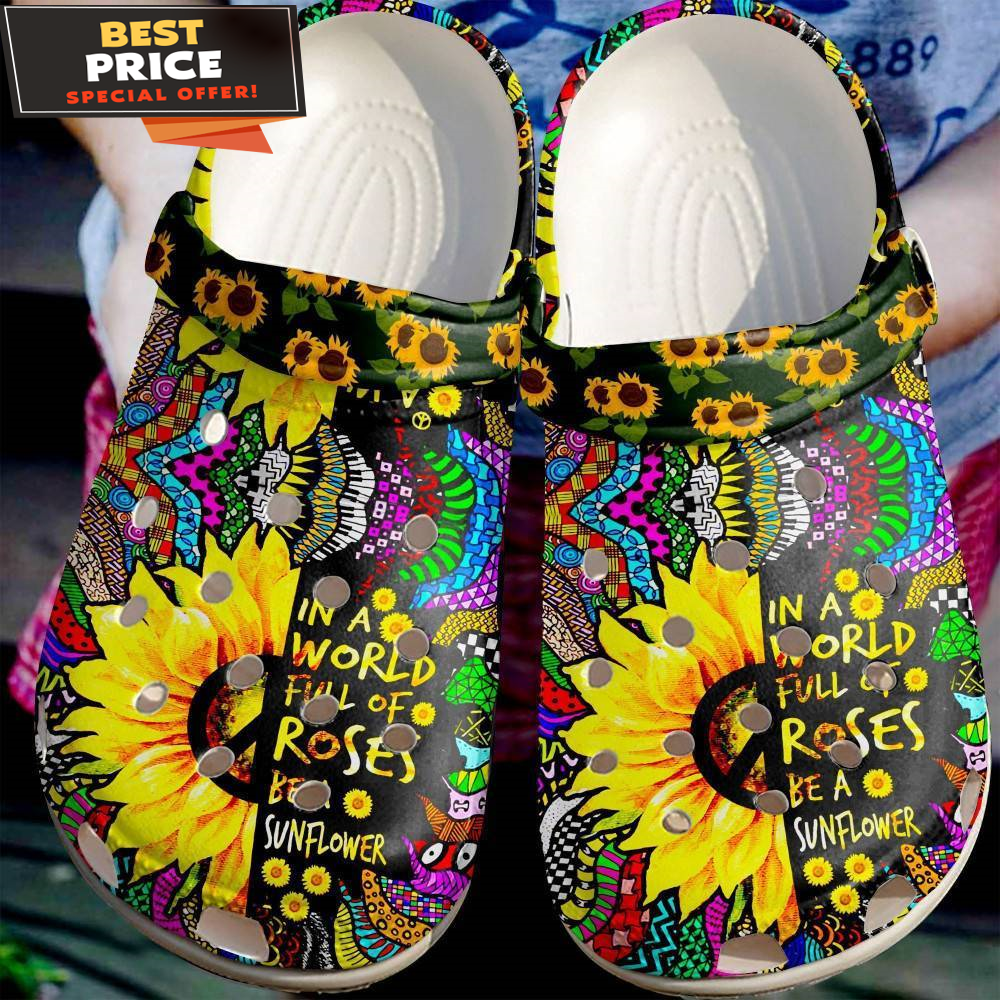 Be A Sunflower Hippie Gift For Lover Rubber Crocs Clog Shoes - 365crocs.jpg