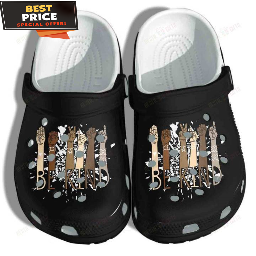 Be Kind Signal Hand Crocs Classic Clogs Shoes - 365crocs.jpg