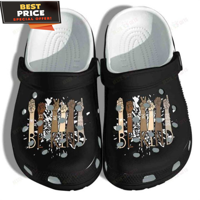 Be Kind Signal Hand Crocs Classic Clogs Shoes - 365crocs.jpg