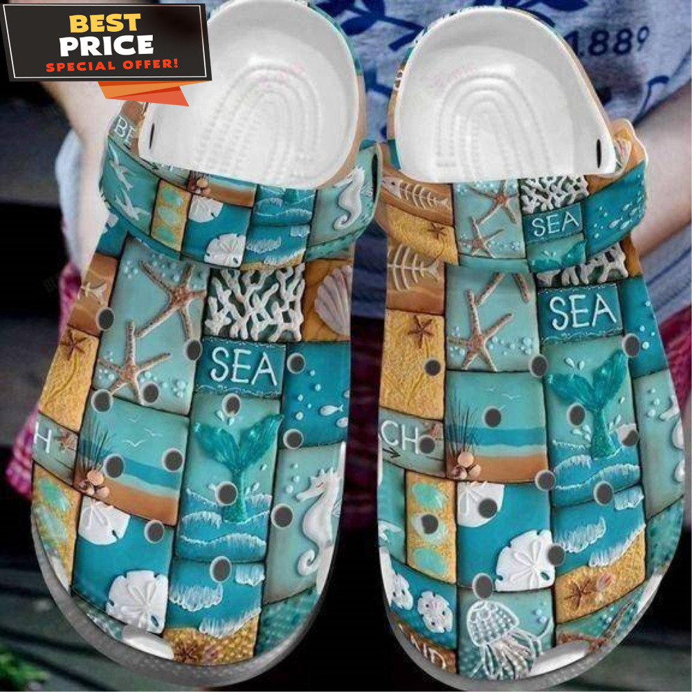 Beach Sand Beach Crocs Classic Clogs Shoes - 365crocs.jpg