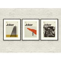 joker art print poster set, joaquin phoenix, 20x28