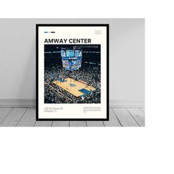 amway center print | orlando magic poster | nba art | nba arena poster | digital oil painting | modern art | digital tra