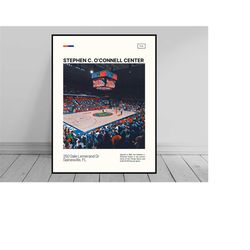 stephen c. o'connell center print | florida gators poster | ncaa stadium poster | digital oil painting | modern art | di