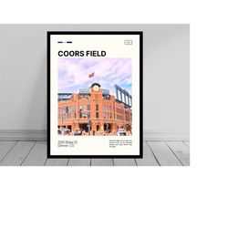 coors field print | colorado rockies poster | mlb art | mlb stadium poster | digital oil painting | modern art | digital