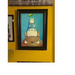 japanese anime retro my neighbor t0toro vintage style canvas japanese art studio ghibli print my neighbor totor0 anime g