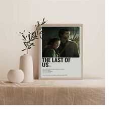 the last of us movie poster - minimalist gaming wall art - video game poster, gaming gift, joel & ellie inspired art pri