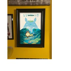 vintage my neighbor totor0 wall art print retro animation trendy japanese art studio ghibli print my neighbor totor0 ani