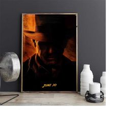 vintage poster indiana jones and the dial of destiny - indiana jones canvas - trendy high quality wall art, original art