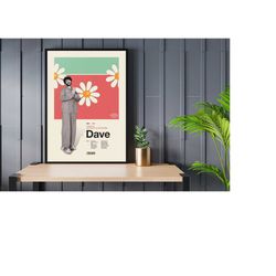 dave tv series inspired poster - custom dave 2020 movie poster - movie gifts, 90s 80s poster, retro movie art print, min