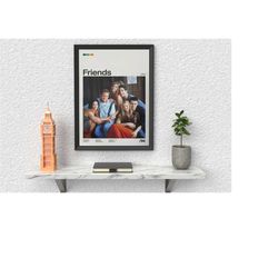 friends poster print - vintage tv show poster - friends poster, tv series poster, tv show gift, tv show art, friends gif