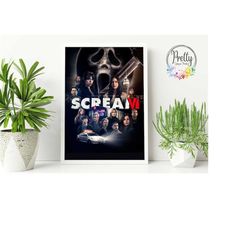 scream 2023 horror movie poster - custom horror movie poster art print - vintage scream 2023 movie print, modern wall ar