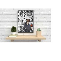 anime manga character manga poster - minimalist anime poster - retro poster, minimalist poster, vintage art print, game