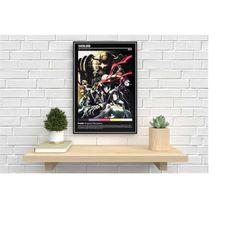 anime manga poster - minimalist anime poster - overlord retro poster, minimalist poster, retro vintage art print, game r