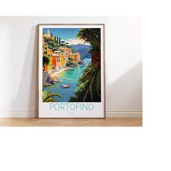 portofino italy travel poster portofino travel poster, portofino travel wall art, portofino italy travel gift, italy bir