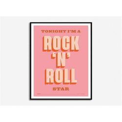 Rock &39n&39 Roll Star | Lyrics Print |