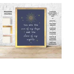 custom quote print line art poster framed canvas wall art personalized poem printable quote bible verse gift calligraphy