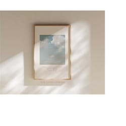 john 14:27 cloud peace poster, printed & shipped, modern scripture decor, bible verse prints, christian home decor, chri