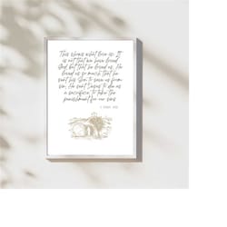 bible verse poster / christian wall art / christian home decor / scripture art / 1 john 4:10